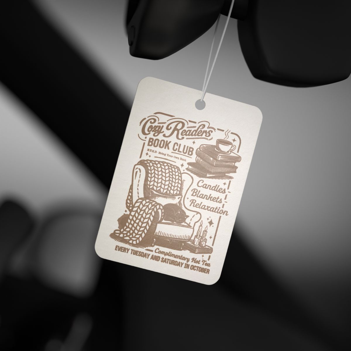 Cozy Readers Book Club Car Air Freshener