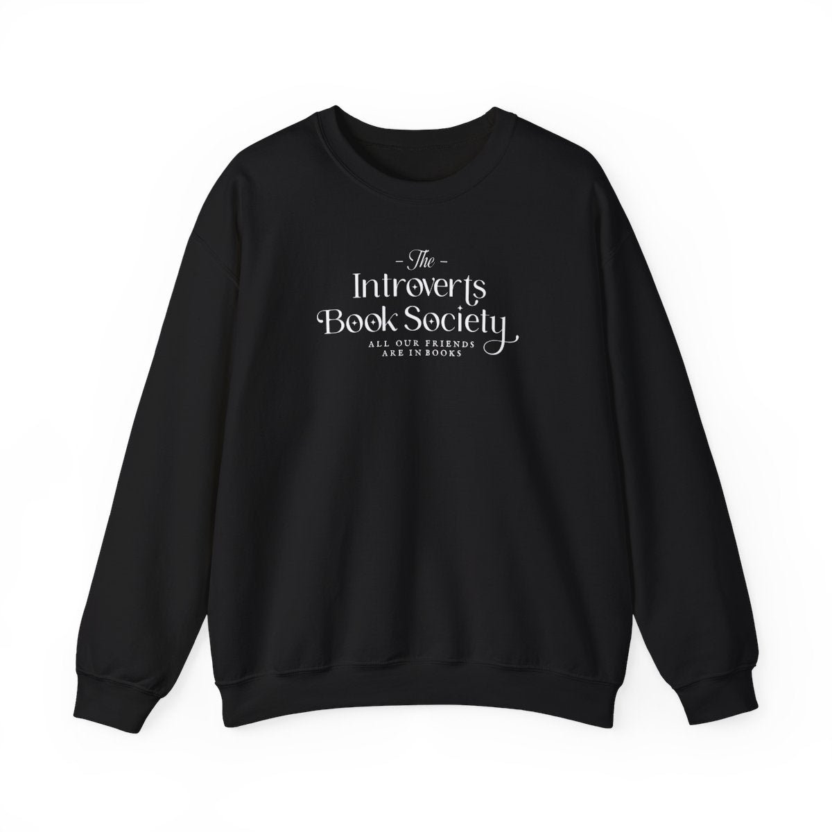 The Introverts Book Society Crewneck-White Font