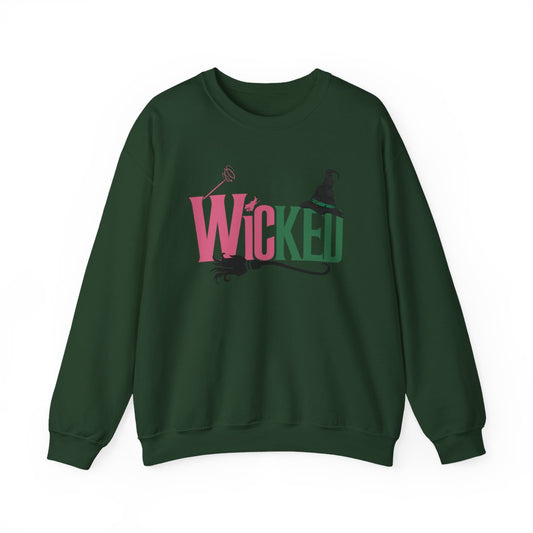 Glinda's Wand & Elphaba's Broom & Hat Wicked Crewneck