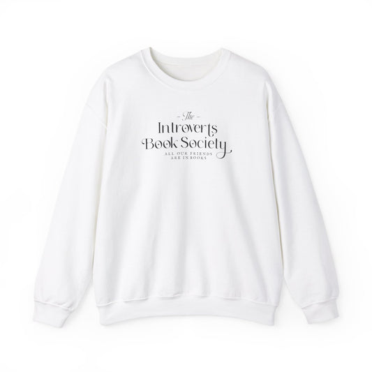 The Introverts Book Society Crewneck-Black Font