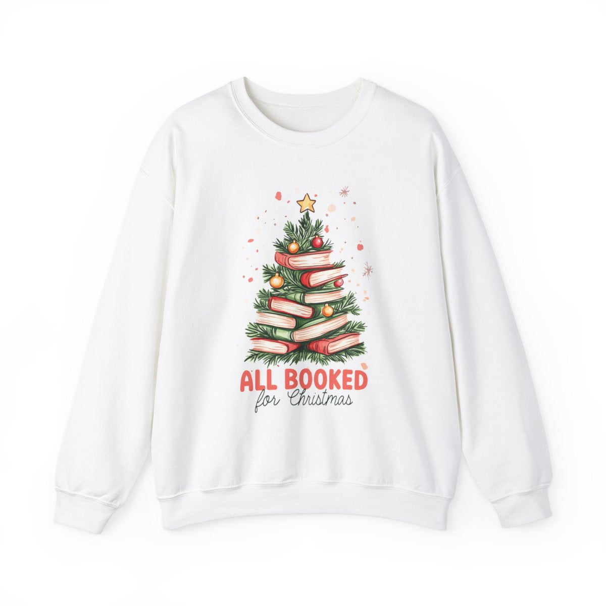 All Booked For Christmas Book Tree Crewneck