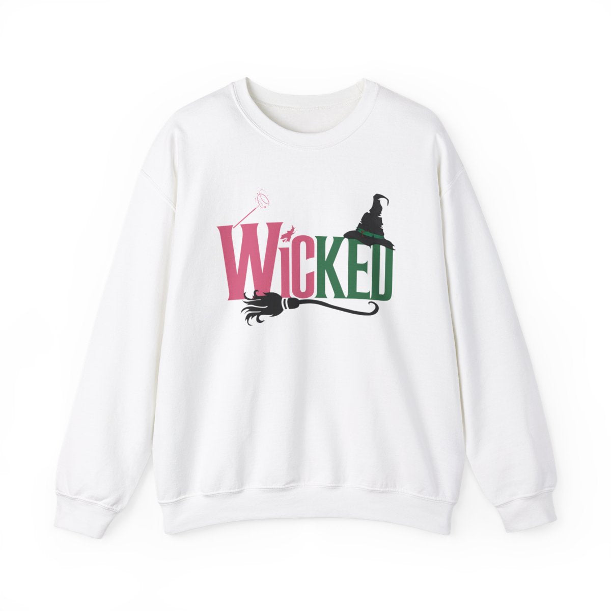 Glinda's Wand & Elphaba's Broom & Hat Wicked Crewneck