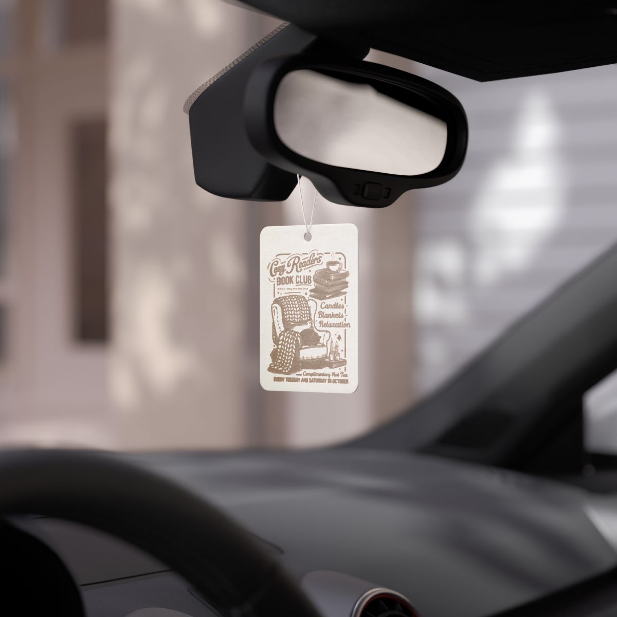 Cozy Readers Book Club Car Air Freshener