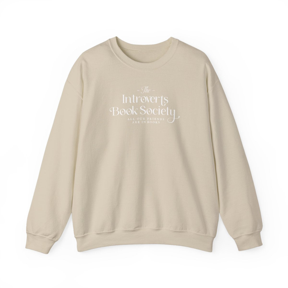 The Introverts Book Society Crewneck-White Font