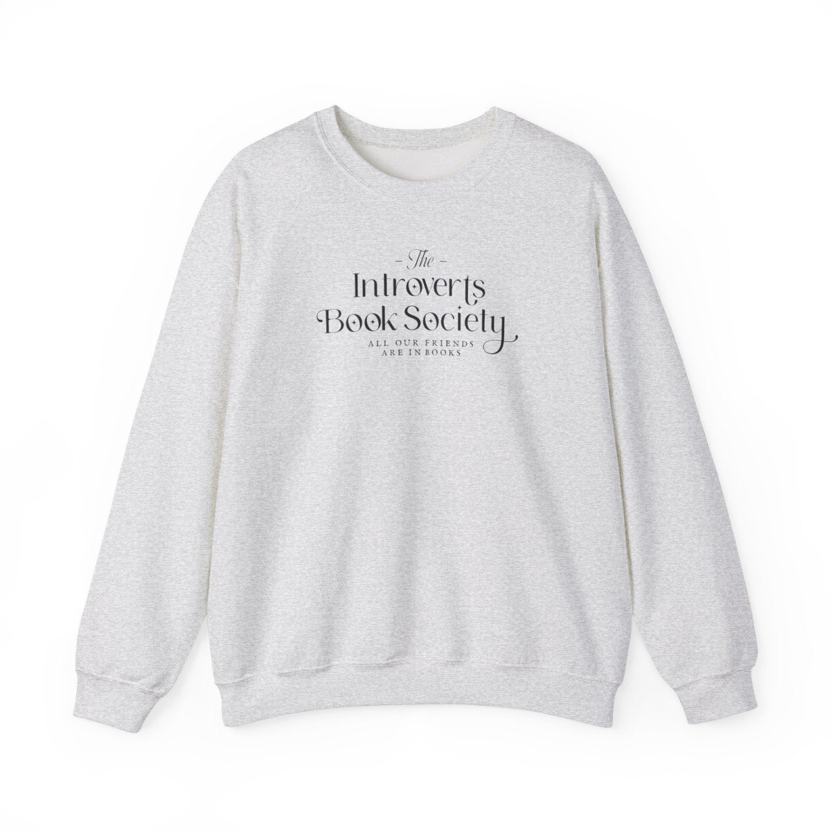 The Introverts Book Society Crewneck-Black Font