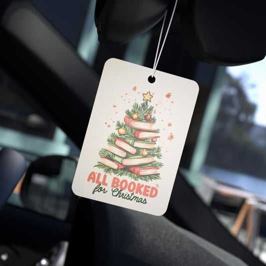 All Booked For Christmas Book Tree Car Air Freshener