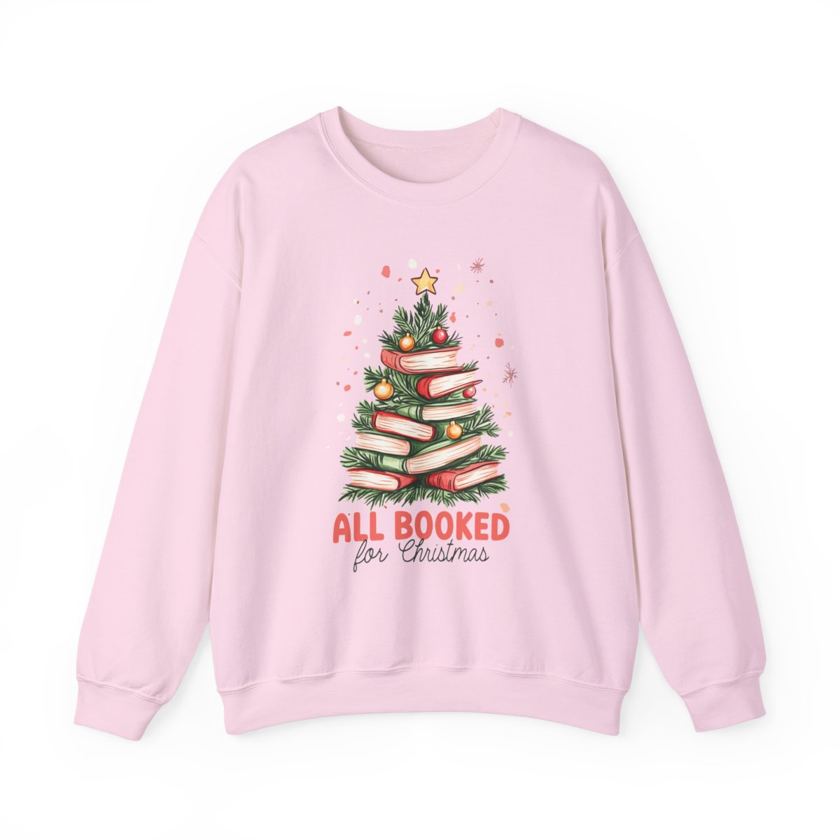 All Booked For Christmas Book Tree Crewneck