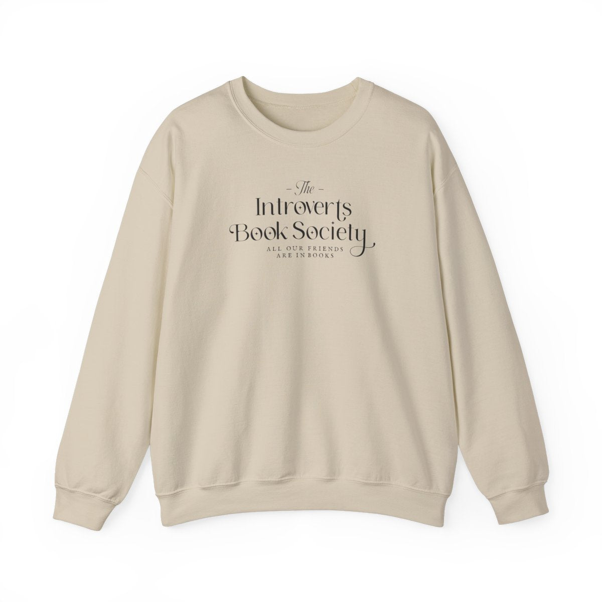 The Introverts Book Society Crewneck-Black Font