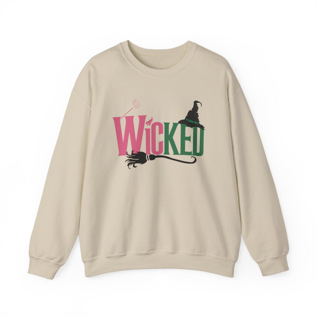 Glinda's Wand & Elphaba's Broom & Hat Wicked Crewneck