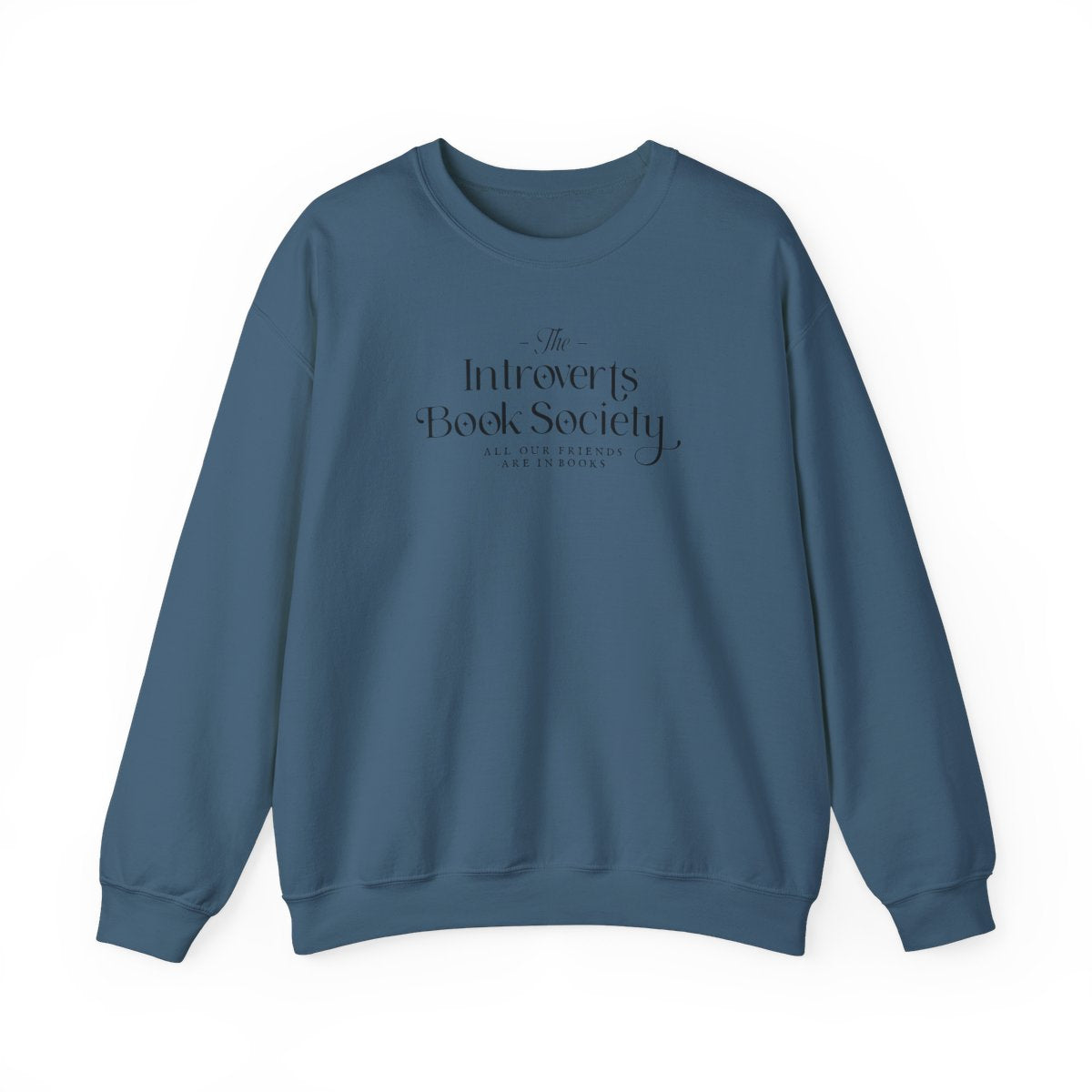 The Introverts Book Society Crewneck-Black Font