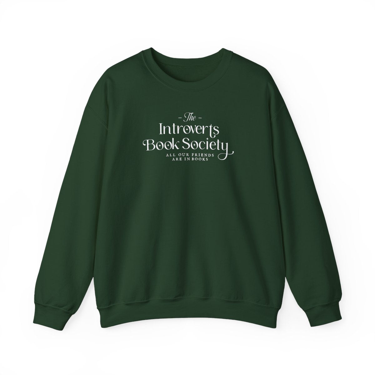 The Introverts Book Society Crewneck-White Font