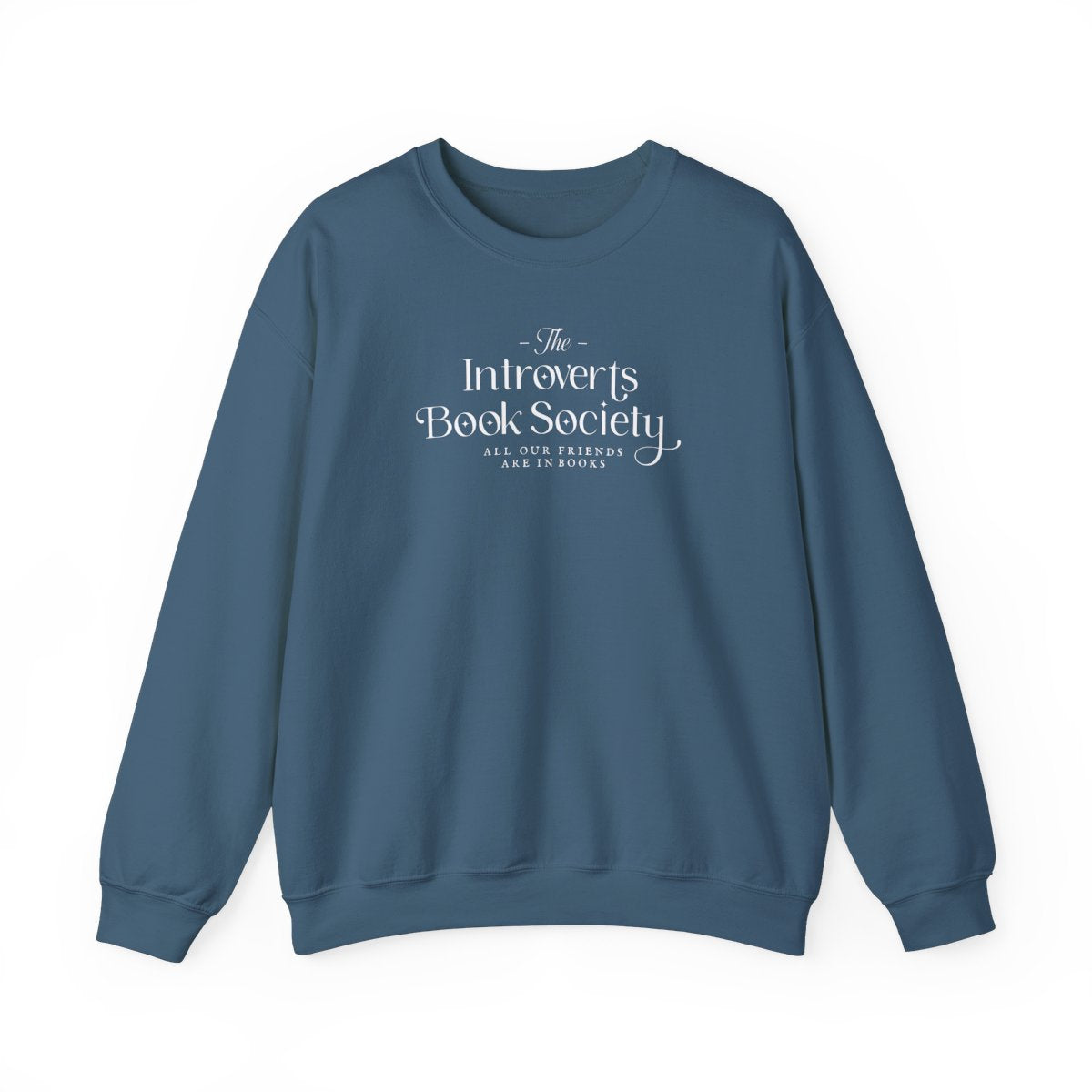 The Introverts Book Society Crewneck-White Font