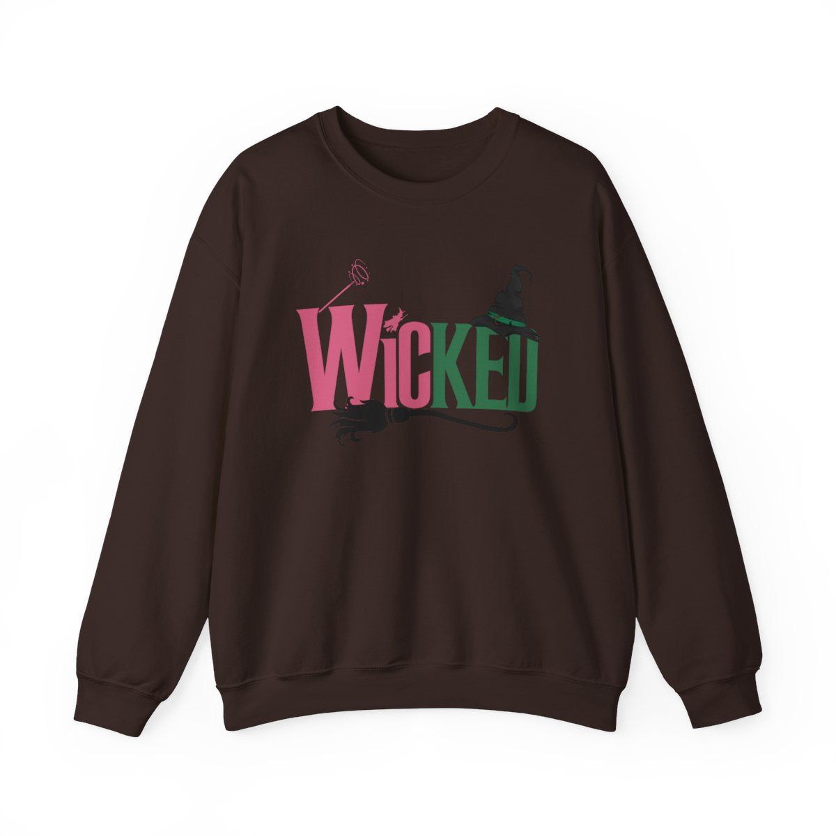 Glinda's Wand & Elphaba's Broom & Hat Wicked Crewneck