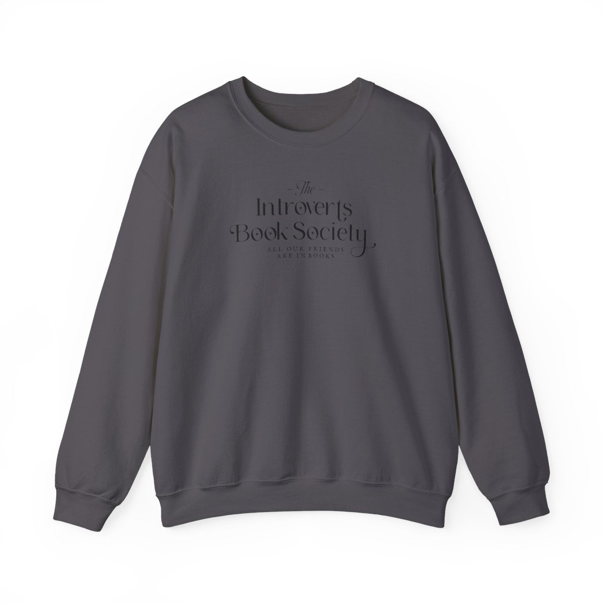 The Introverts Book Society Crewneck-Black Font