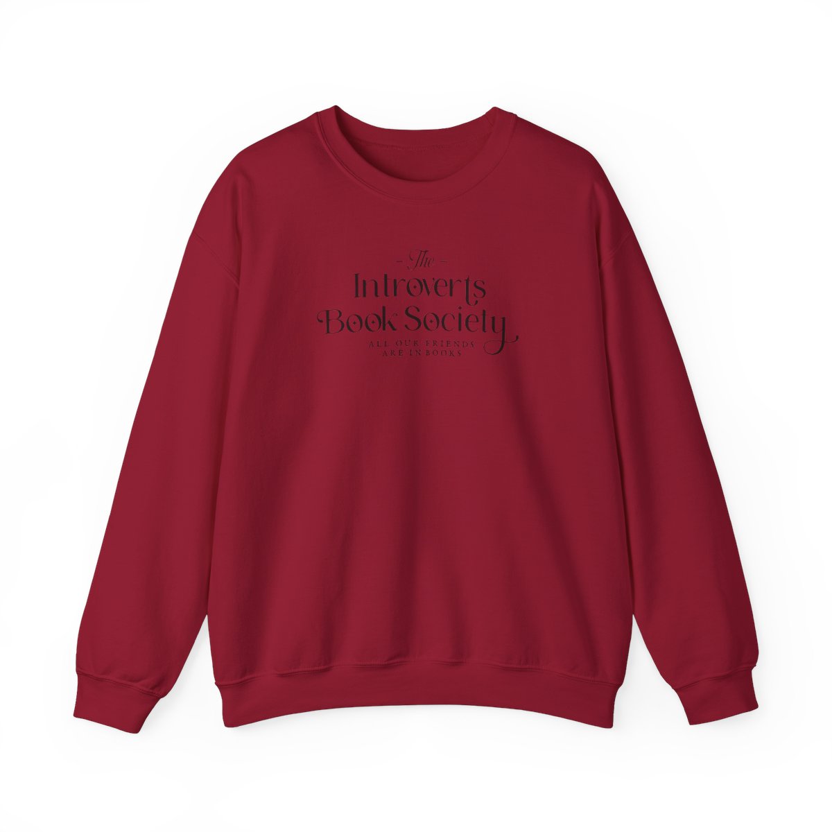 The Introverts Book Society Crewneck-Black Font