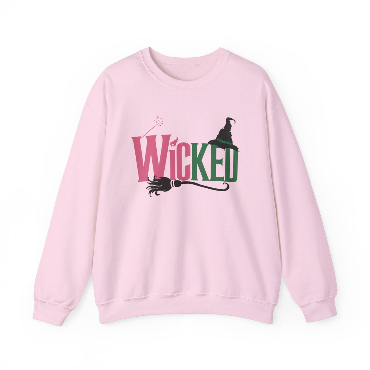 Glinda's Wand & Elphaba's Broom & Hat Wicked Crewneck