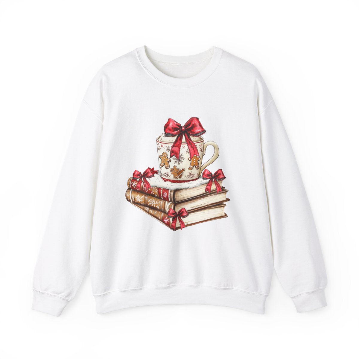 Gingerbread Bow Bookstack Crewneck