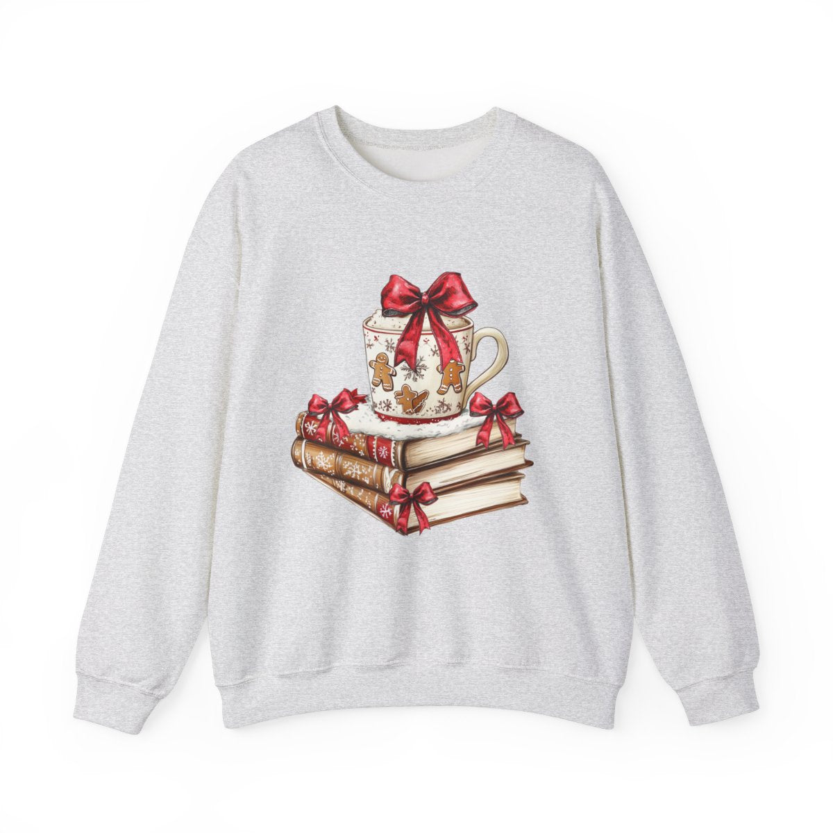 Gingerbread Bow Bookstack Crewneck