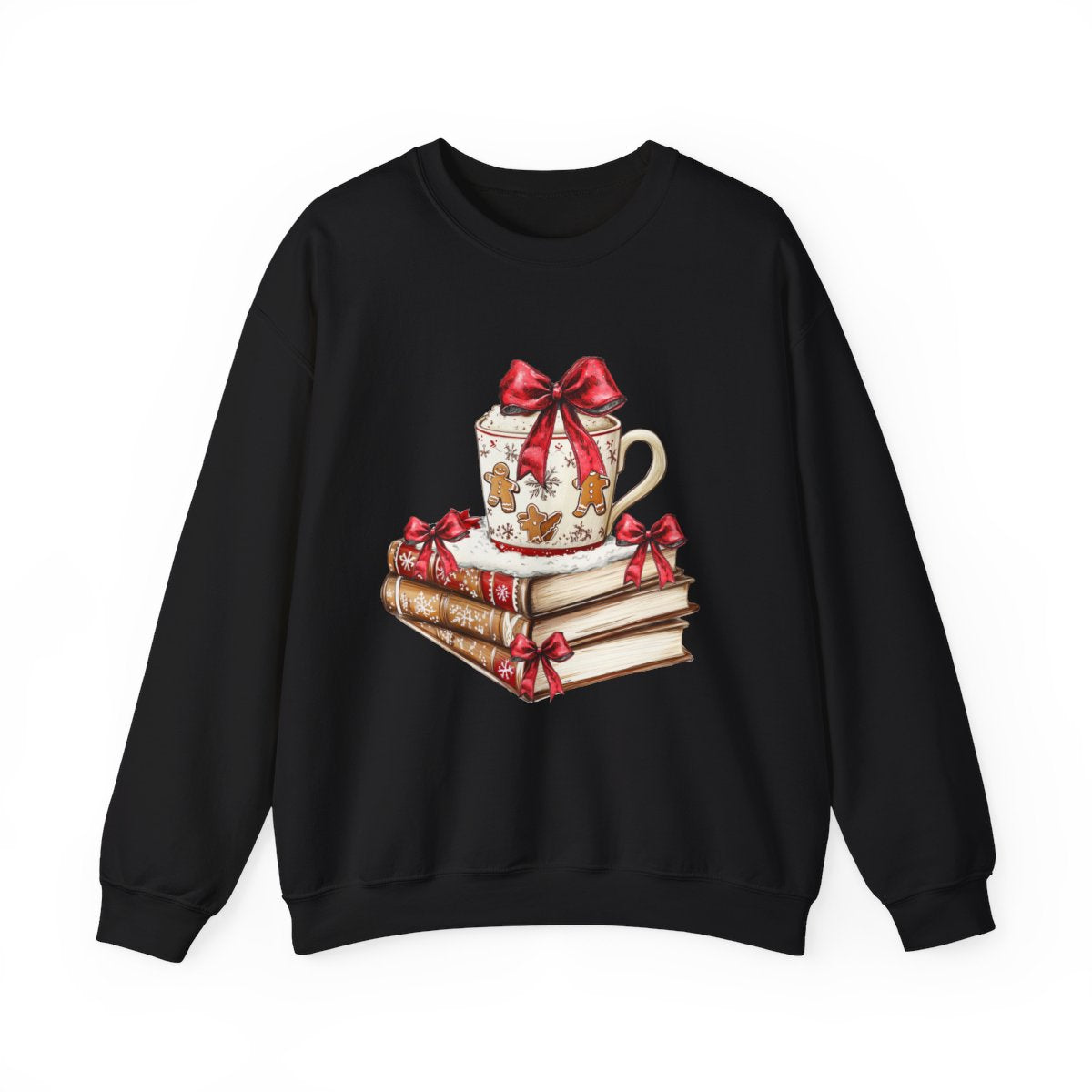 Gingerbread Bow Bookstack Crewneck