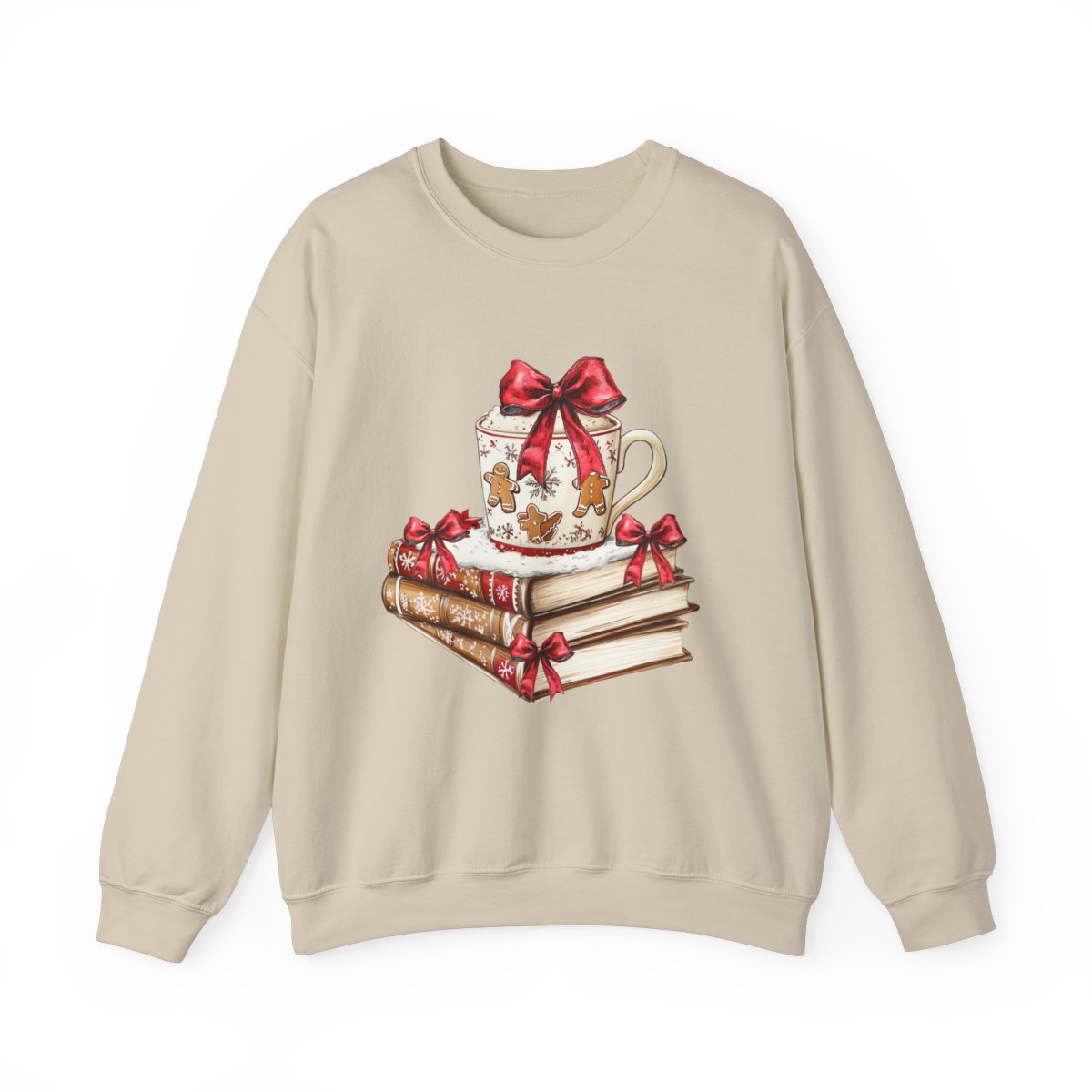 Gingerbread Bow Bookstack Crewneck