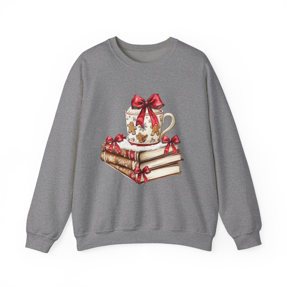 Gingerbread Bow Bookstack Crewneck