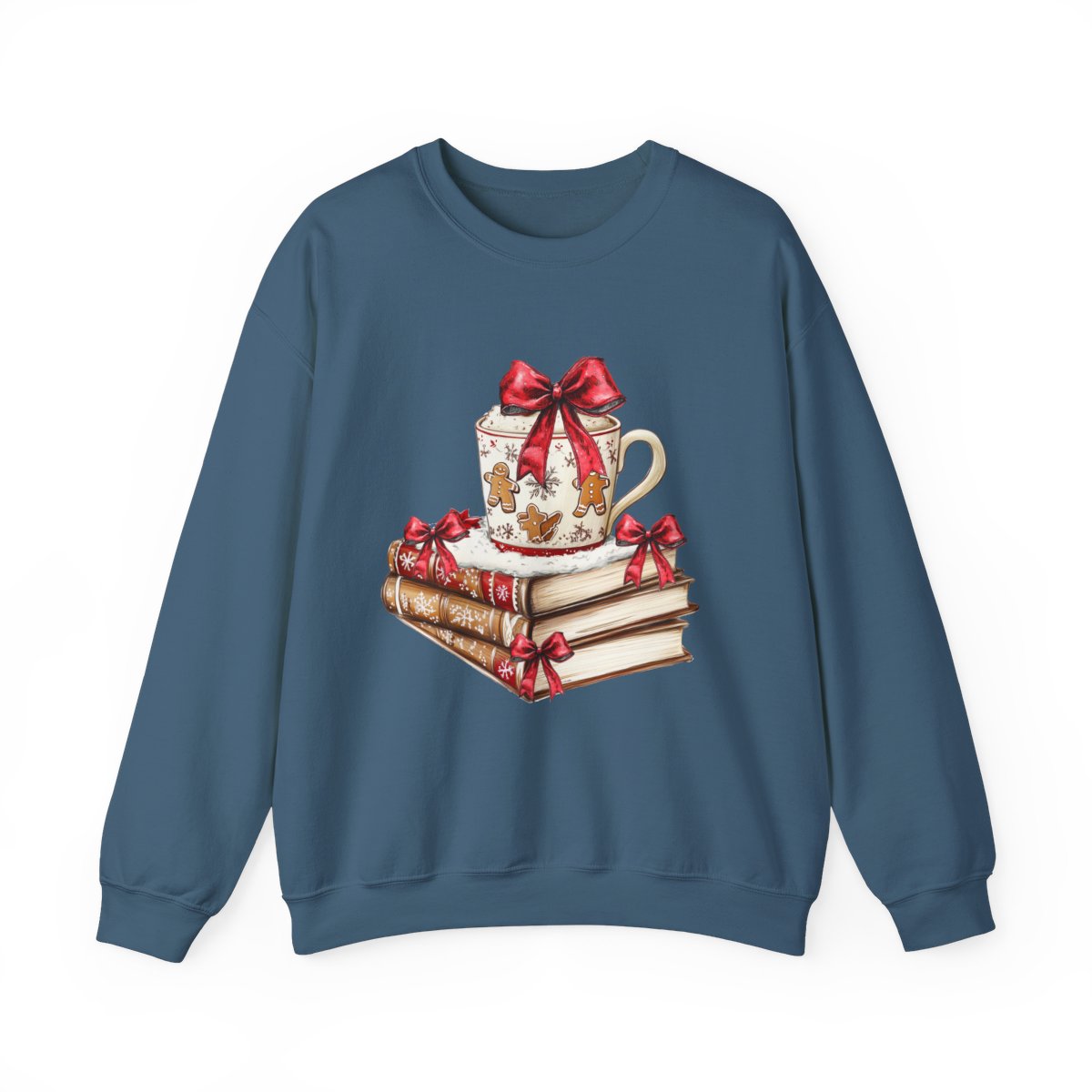 Gingerbread Bow Bookstack Crewneck