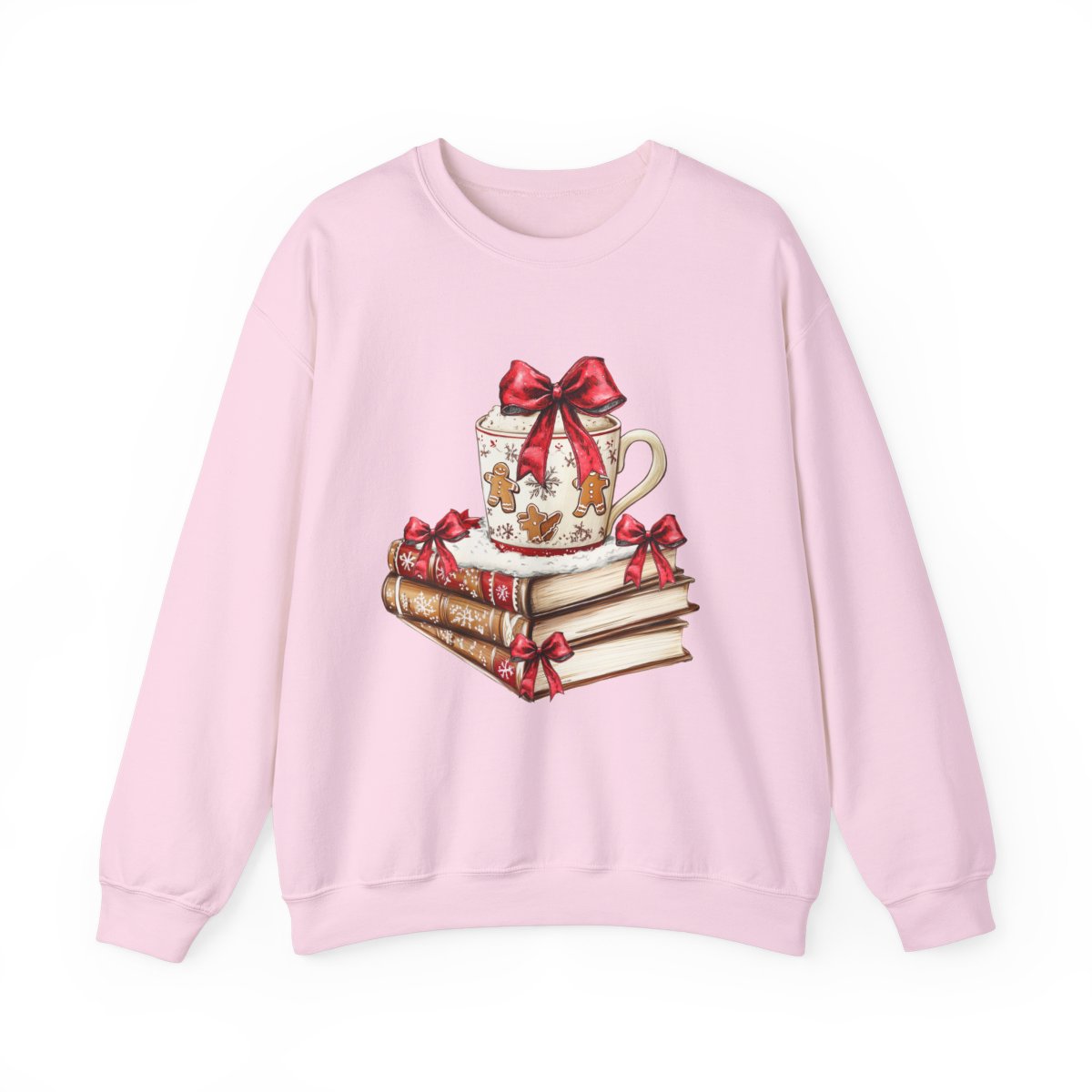 Gingerbread Bow Bookstack Crewneck