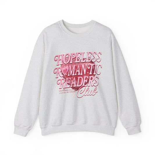 Hopeless Romantic Readers Club Font Crewneck