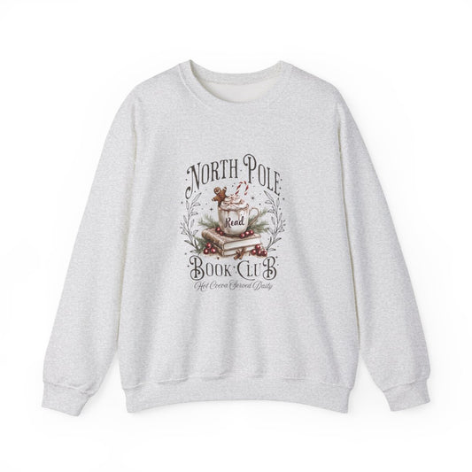 North Pole Book Club Black Font Crewneck